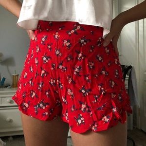 AE Highwaisted Floral Shorts